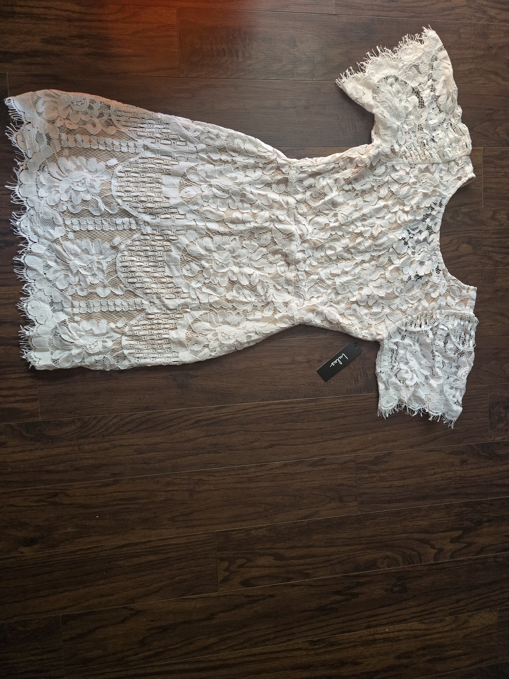 Windsor Cream Floral Lace Midi Dress